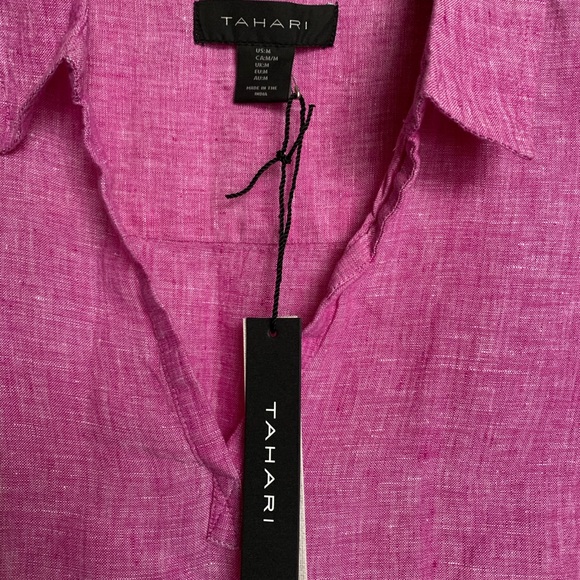 NWT Linen Tunic by Tahari - Picture 3 of 7